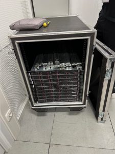 DataMove flight case packed with server equipment for secure transport
