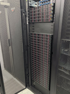 Server racks being prepared for relocation from Yorkshire to Gibraltar data centre