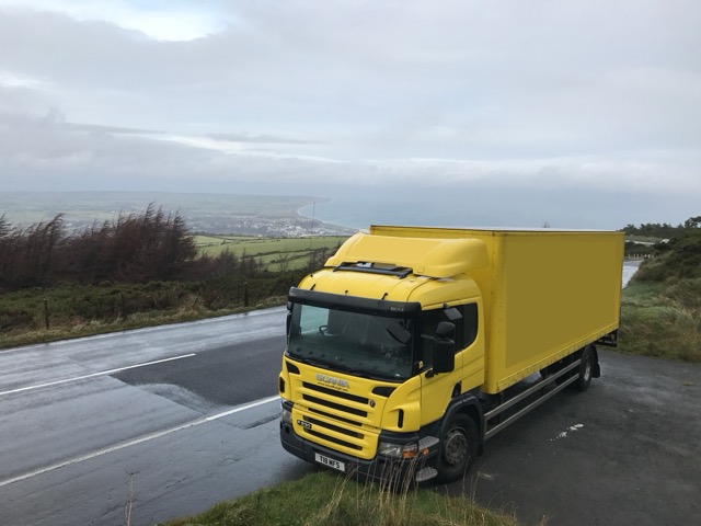 DataMove Vehicle in Isle of Man on Mountain Road