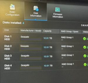 Anonymised 40TB RAID array backend built by DataMove for a bespoke data engineering project