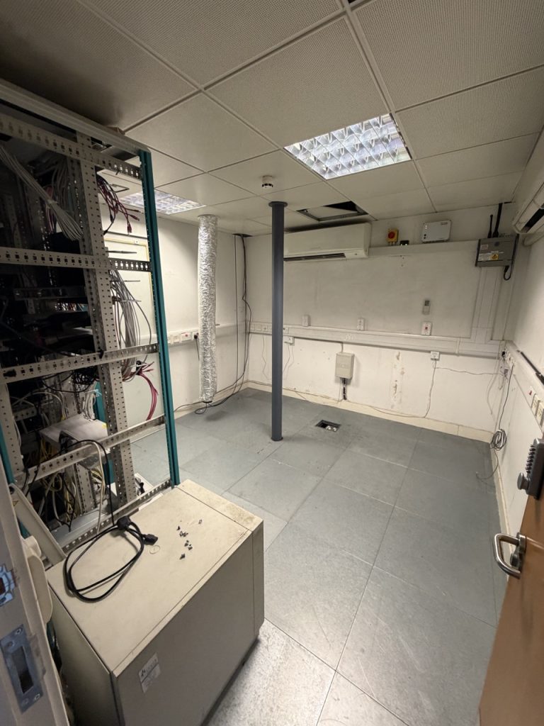comms room after clearance by DataMove team