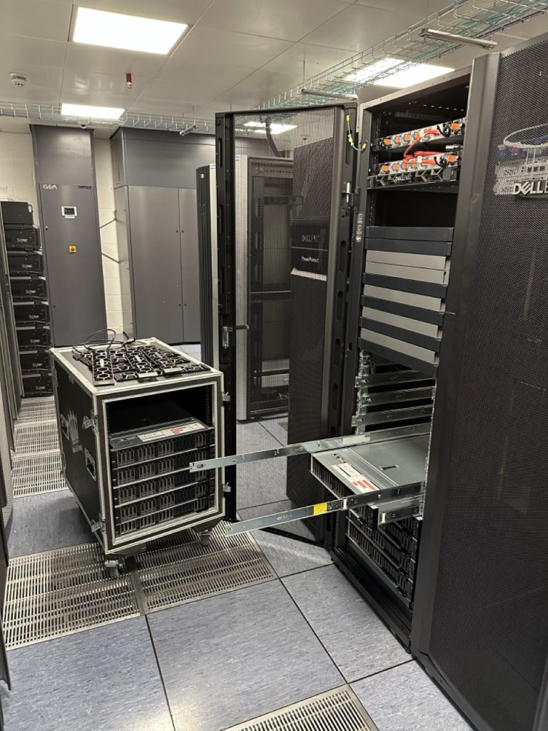 servers being loaded into flightcases for disposal