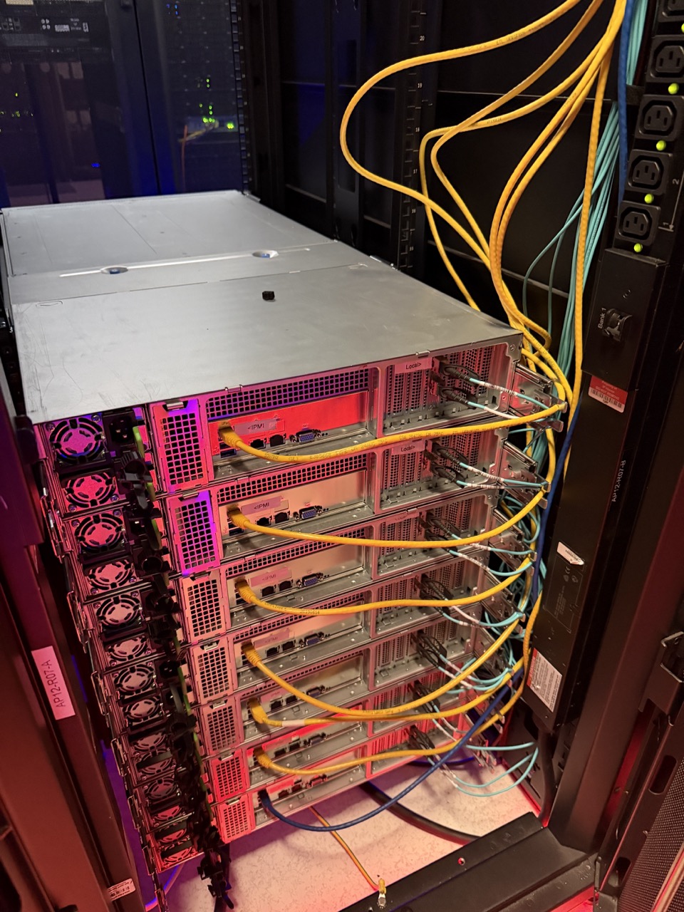 Smart Hands engineer Laying New Cat 6 and Fibre Cable