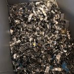 Hard Drive Shreddings Awaiting Disposal