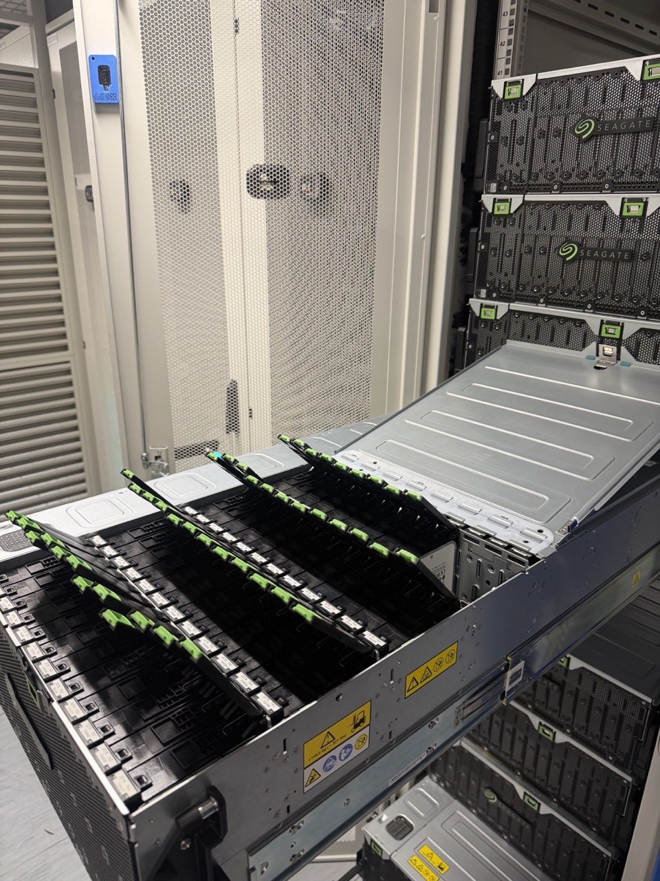Hard Drives Being Removed from Large Array