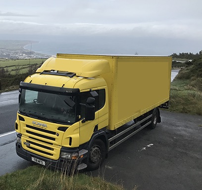 DataMove vehicle outside Douglas Isle of Man