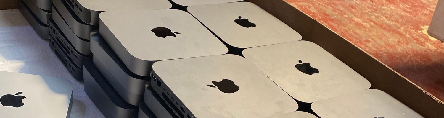 Quantity of Mac Minis awaiting Data Erasure